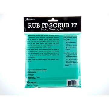 Ranger Inkssentials Rub-It Scrub-It Stamp Cleaning Pad - Efficient 6" x 6" Cleaning Solution