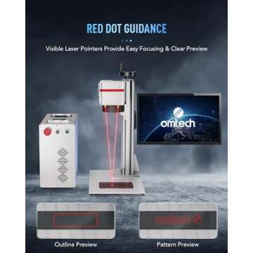 OMTech 50W Laser Engraver - Precision Metal Marking Machine