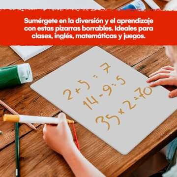 Board Geeks 6 Premium Small Dry Erase Boards - Portable, Reusable