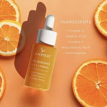 Vitamin C Serum With Ferulic Acid: CE Ferulic Face Serum With 15% Ascorbic Acid, Vitamin E, Hyaluronic Acid - Vit C Serum for Deep Hydration, Brightening, Anti-aging, Anti Wrinkle, Skin Repair 1 Fl Oz