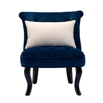 TINA'S HOME Modern Velvet Armless Accent Chair