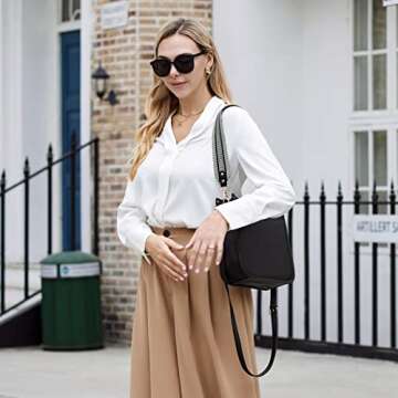 CLUCI Crossbody Bags For Women Trendy Fashion Shoulder Bag Vegan Leather Purse For Ladies with Adjus...