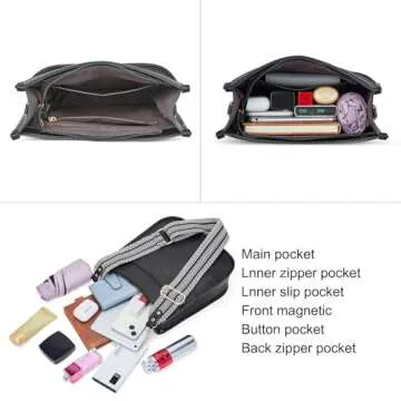 CLUCI Crossbody Bags For Women Trendy Fashion Shoulder Bag Vegan Leather Purse For Ladies with Adjustable Strap