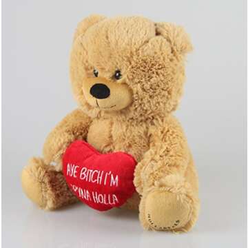Hollabears 10" Aye Bitch I'm Tryna Holla Teddy Bear Funny Plush Gift