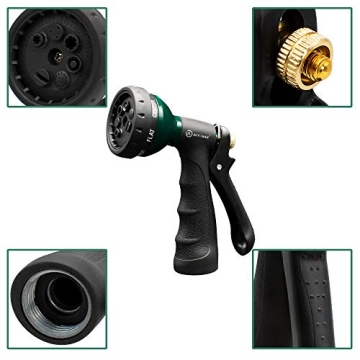 AUTOMAN Metal Garden Hose Nozzle with 7 Spray Patterns