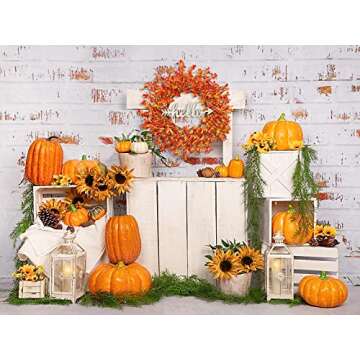 TOKCARE 22 Inch Orange Forsythia Wreaths for Front Door, Outdoor Fall Door Wreath with Berries Autumn Wreath for Front Door Valentine, Wedding Wall Home Thanksgiving Decor