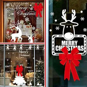 Red Bows Christmas Decorations Big Wired Velvet Bow with Gold Border for Wreaths Outdoor, Tree Topper, Outside (12 * 14 inch)