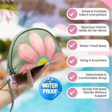 The Bloom First Period Kit for Girls 9-12, Cute Sanitary Napkin Storage Bag Gifts for Girls, Portable Waterproof Period Bag for Teens School, Emergency Sanitary Pad Pouch for School 16 PC, (Green)