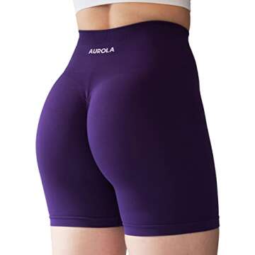 AUROLA Intensify Workout Shorts for Women Seamless Scrunch Short Gym Yoga Running Sport Active Exerc...