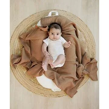 Konssy 3 Pack Muslin Swaddle Blankets for Newborns