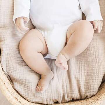 Konssy 3 Pack Muslin Swaddle Blankets for Newborns