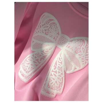 SHENHE Girl's Cute Bow Sweatshirt for Trendy Casual Wear