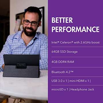 Avita Magus II 10.1" HD Tablet with Keyboard Performance