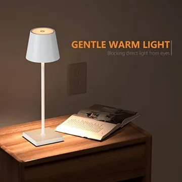 Portable LED Cordless Table Lamp, USB Rechargeable