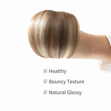 FUBILI Seamless Clip in Hair Extensions PU Skin Weft Real Human Hair 30g 5pcs Balayage Walnut Brown to Ash Brown Mix Light Blonde Invisible clip in human hair Clip Real Hair 16 Inch