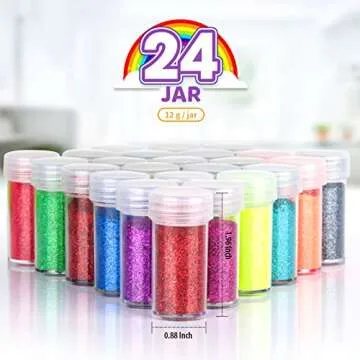 LEOBRO 24 Colors Body Glitter - Extra Fine Festival Makeup and Craft Sparkle