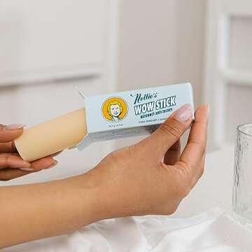 Nellie's Wow Stick - Stain Remover for Fabrics & Clothes - Cleans Grass, Makeup, Wine, Grease, Coffe...