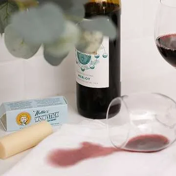 Nellie's Wow Stick - Stain Remover for Fabrics & Clothes - Cleans Grass, Makeup, Wine, Grease, Coffee, Blood for Laundry - Plant-Based (2.7 oz)