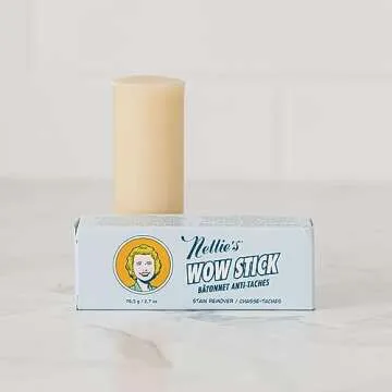 Nellie's Wow Stick - Stain Remover for Fabrics & Clothes - Cleans Grass, Makeup, Wine, Grease, Coffee, Blood for Laundry - Plant-Based (2.7 oz)