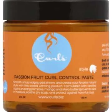 Curls Passion Fruit Control Paste - Tame Frizz & Control Edges - 4 Fl Oz