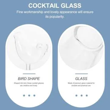 Hemoton Bird Shape Wine Glasses Set - Elegant Cocktail Gift