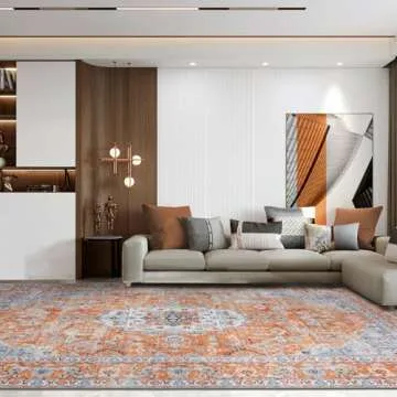 DECOMALL 8x10ft Washable Area Rug for any Room