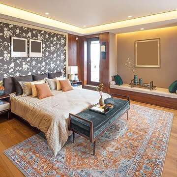 DECOMALL 8x10ft Washable Area Rug for any Room