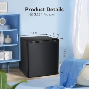 LHRIVER 1.1 Cu.ft Upright Freezer, Compact Mini Freezer with Removable Shelves, Adjustable Thermostat, Reversible Door Hinge, Quiet Small Freezer Upright for Home/Office/Kitchen/Dorm (Silver)