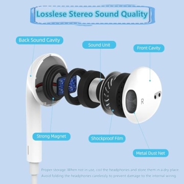 Wired Earphones for iPhone with Lightning Connector and Controls