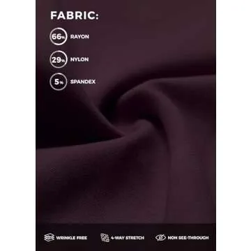 Willit Women's Yoga Dress Pants Stretch Business Work Casual Pants High Waisted Cropped Office Pants 27" Burgundy S