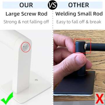 Bathroom Towel Bar, 24 Inch Towel Racks for Bathroom Wall Mounted, Heavy Duty Bath Hand Towel Holder Organizer, Modern Home Decor Towel Rod Bathroom Hardware Accessories, White