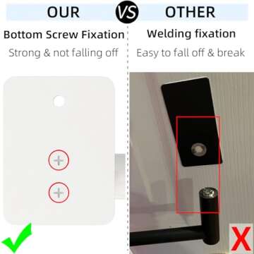 Bathroom Towel Bar, 24 Inch Towel Racks for Bathroom Wall Mounted, Heavy Duty Bath Hand Towel Holder Organizer, Modern Home Decor Towel Rod Bathroom Hardware Accessories, White