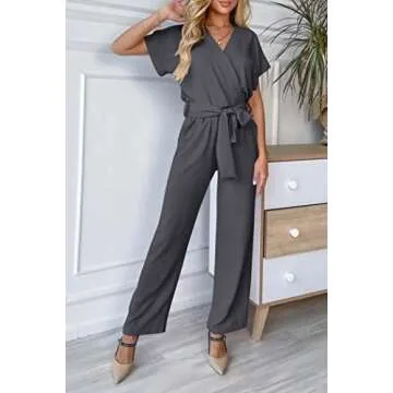 PRETTYGARDEN Women's Wide Leg Jumpsuit for Summer Style