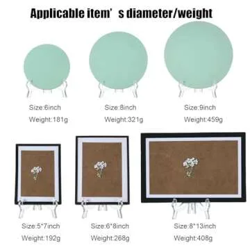 HESTYA 6 Pack 7 Inch Acrylic Easel Stand for Display