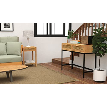 Stylish COZAYH Rustic Console Table with 2 Drawers