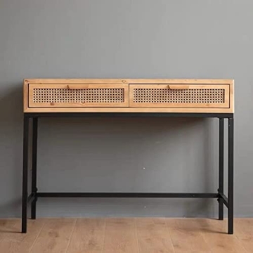 Stylish COZAYH Rustic Console Table with 2 Drawers