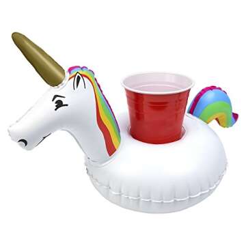GoFloats Unicorn Pool Drink Holders - 3 Pack