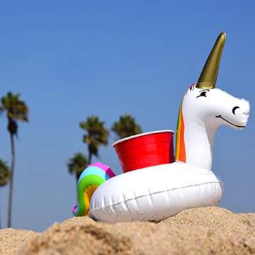 GoFloats Unicorn Pool Drink Holders - 3 Pack