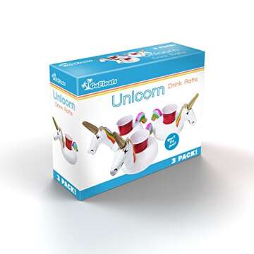 GoFloats Unicorn Pool Drink Holders - 3 Pack