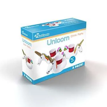 GoFloats Unicorn Pool Drink Holders - 3 Pack