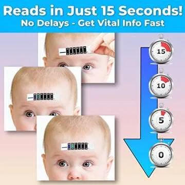 Quick Read Forehead Thermometer Strips - Safe & Reusable