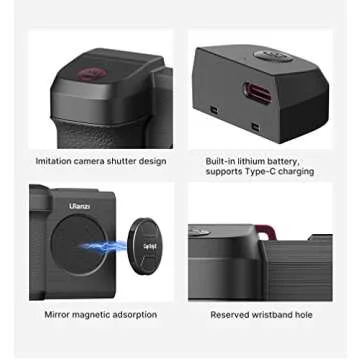 CapGrip II Smartphone Camera Grip Holder w Remote Control Shutter for iPhone & Android Phones