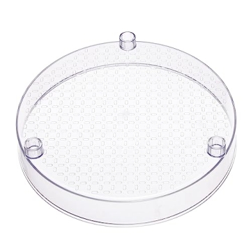 Clear 2-Tier Lazy Susan Organizer for Kitchen or Bath