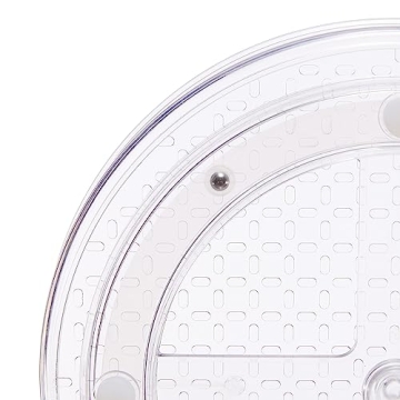 Clear 2-Tier Lazy Susan Organizer for Kitchen or Bath