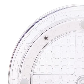 Clear 2-Tier Lazy Susan Organizer for Kitchen or Bath