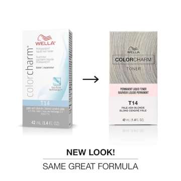 COLORCHARM Permanent Liquid Toners| Neutralize Brass| Free of Parabens| Vegan| T14 Pale Ash Blonde| 1.4 Fl Oz