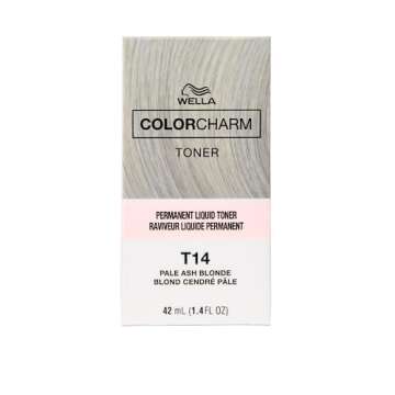 COLORCHARM Permanent Liquid Toners| Neutralize Brass| Free of Parabens| Vegan| T14 Pale Ash Blonde| 1.4 Fl Oz