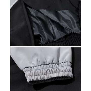 Aelfric Eden Reflective Stripe Star Zipper Jacket Graphic Oversized Lightweight Jacket Casual Comfy Soft Coats