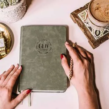 Christian Planner and Devotional with Gift Box – Undated 12 Month Calendar with Weekly Planning, Devotional and Journal - Beautiful Vegan Leather Cover - GFW Life Premium A5 2025 Planners