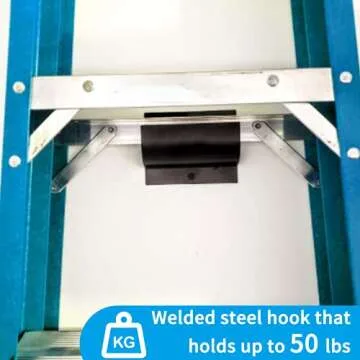 Ladder Hooks for Garage Wall,Ladder Hanger Garage Organization- Wall Mount Wheelbarrow Hanger, Patio Furniture, Chair & Ladder - Garage Wall Storage (2 Pack)